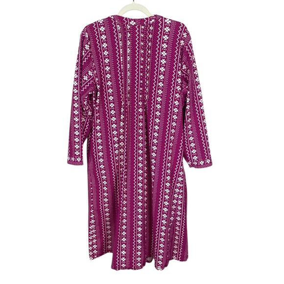 La Cera 100% Cotton Flannel Nightgown Women's Large Cozy Grandma Conservative - Picture 8 of 14